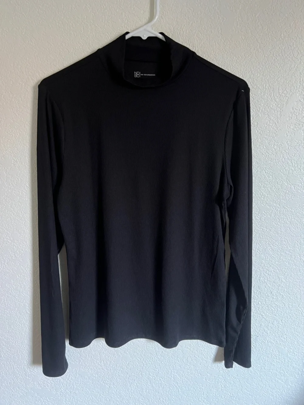 Ribbed Mock Neck Long Sleeve